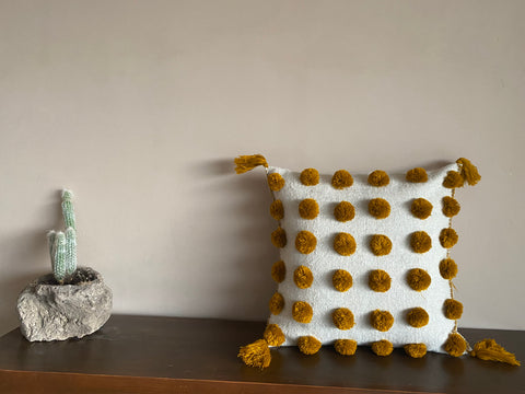 Pompom Wool Pillow • Chiapas