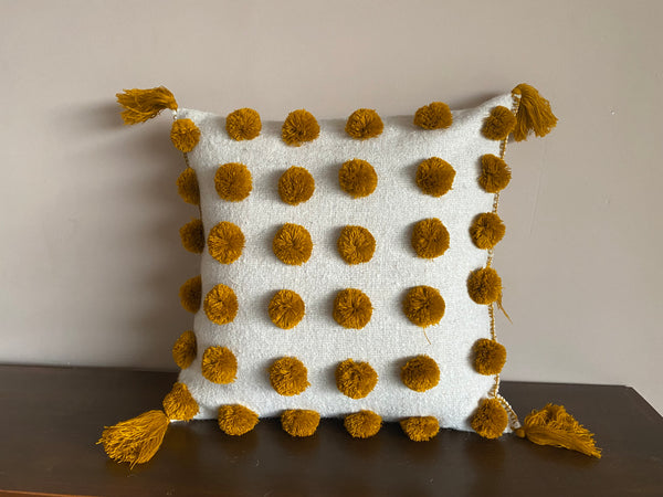 Pompom Wool Pillow • Chiapas